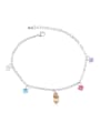 thumb Simple Colorful austrian Crystals Alloy Anklet 0