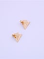 thumb Titanium With Gold Plated Simplistic Triangle Stud Earrings 4
