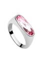 thumb Simple Oval austrian Crystal Alloy Ring 3