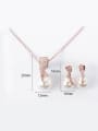 thumb Alloy Rose Gold Plated Fashion Pearl Two Pieces Jewelry Set 2