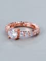 thumb Rose Gold Plated Zircon Ring 0