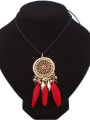 thumb Bohemia style Exquisite Feathers Gold Plated Alloy Necklace 0