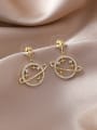thumb Alloy With Gold Plated Simplistic Planet  Drop Earrings 0