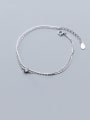 thumb 925 Sterling Silver With  Cubic Zirconia Simplistic Round Bracelets 1