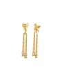 thumb Copper Alloy 24K Gold Plated Classical Dragon Phoenix Drop threader earring 0