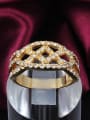 thumb Trendy 18K Gold Plated Geometric 4A Zircon Ring 1