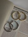thumb 925 Sterling Silver With Gold Plated Simplistic Round Hoop Earrings 2