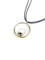 thumb Natural Stones Round Pendant Simple Necklace 1