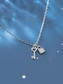 thumb 925 Sterling Silver With Platinum Plated Personality Locket Key  Necklaces 0