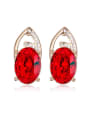 thumb Personalized Oval austrian Crystal-accented Alloy Stud Earrings 0