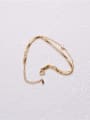 thumb Titanium With Gold Plated Simplistic Double Layer Chain Bracelets 4
