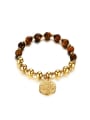 thumb Exquisite Gold Plated Stone Stainless Steel Bracelet 0