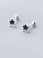 thumb 925 Sterling Silver With Acrylic  Cute Star Stud Earrings 0