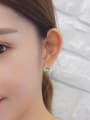 thumb Tiny Gingko Leaf Silver Stud Earrings 2