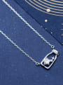 thumb 925 Sterling Silver With Silver Plated Personality Hollow Milk Bottle Flower Necklaces 0