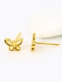 thumb Tiny Butterfly Gold Plated Stud Earrings 1