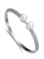 thumb Exquisite micro-inlay AAA zircon imitation pearl bracelet 0