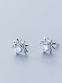 thumb 925 Sterling Silver With Silver Plated Personality Spider Stud Earrings 3