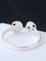 thumb Personality Double Hollow Skull Shaped Opening Ring 1