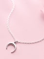 thumb Sterling silver sweet curved moon cute necklace 0