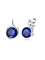 thumb Cute Snail Shaped Glass Bead Stud Earrings 0