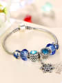 thumb Fashion Blue Glass-studded Beads Bracelet 2