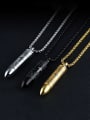thumb Titanium With English letter  Personality Bullet Pendant  Necklaces 3