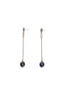 thumb Alloy Fashion Simple Artificial Crystal Drop threader earring 0