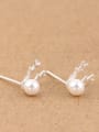 thumb Artificial Pearl Antler stud Earring 2