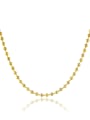 thumb Unisex 24K Gold Plated Copper Bead Necklace 0