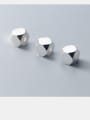 thumb 925 Sterling Silver With Platinum Plated Simplistic Geometric Smooth Beads 1