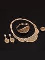 thumb Alloy Imitation-gold Plated Classical style Hollow Four Pieces Jewelry Set 1