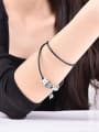 thumb Exquisite Black Bead Artificial Leather Bracelet 2