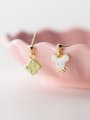 thumb 925 Sterling Silver With Gold Plated Cute Irregular Drop Earrings 2