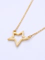 thumb Simple Hollow Star Zircon Necklace 2