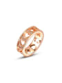 thumb Delicate Heart Shaped Rose Gold Plated Alloy Ring 0