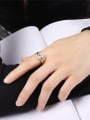 thumb Women Gold Plated Flower Shaped Zircon Ring 1