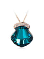 thumb Elegant Women Scallop Crystal Necklace 1