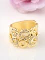 thumb Exquisite Multi-circle 18K Gold Plated Crystal Ring 1