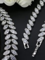 thumb Luxury Shine  AAA Zircon Necklace Earrings 2 Piece jewelry set 2
