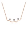 thumb Stainless Steel With Cubic Zirconia Simplistic Irregular Necklaces 0