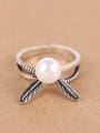 thumb Personalized Freshwater Pearl Feathers Ring 0