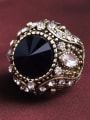 thumb Retro Noble style Resin stone White Crystals Alloy Ring 3
