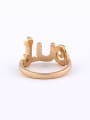 thumb Simple Rose Gold Plated Music Note Tiny Rhinestone Alloy Ring 1