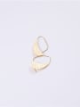 thumb Titanium With Gold Plated Punk Concave Surface Irregular Hook Earrings 1