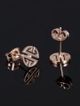 thumb Simple Tiny Rose Gold Plated Stud Earrings 1