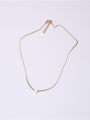 thumb Titanium With Gold Plated Simplistic Moon Necklaces 2