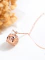 thumb Stainless Steel With Rose Gold Plated Cute Animal pig Necklaces 2