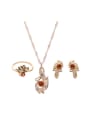 thumb Alloy Imitation-gold Plated Fashion Artificial Stones Three Pieces Jewelry Set 0