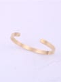 thumb Titanium With Gold Plated Simplistic Round Bangles 0